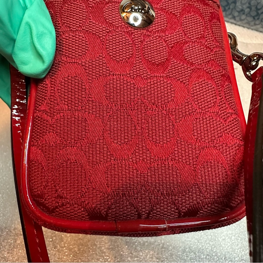 Coach Mini Bag in Vibrant Red - Picture 8 of 11